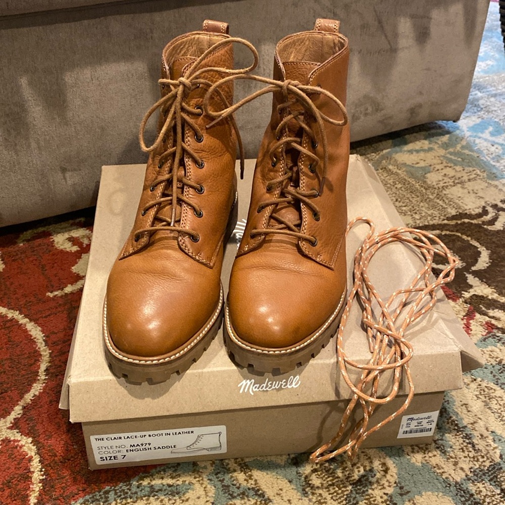 Madewell Brown Leather Ankle Boots